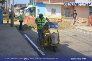 Se&ntilde;alizaci&oacute;n Horizontal en el Sector 4 de Agosto, del cant&oacute;n Nobol