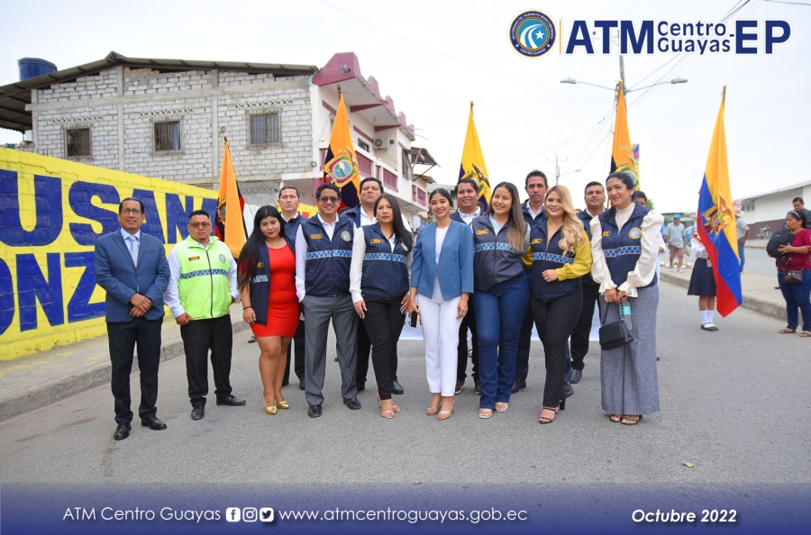 ATM Centro Guayas &ndash; EP presente en Desfile C&iacute;vico-Estudiantil en la ciudad Colimes